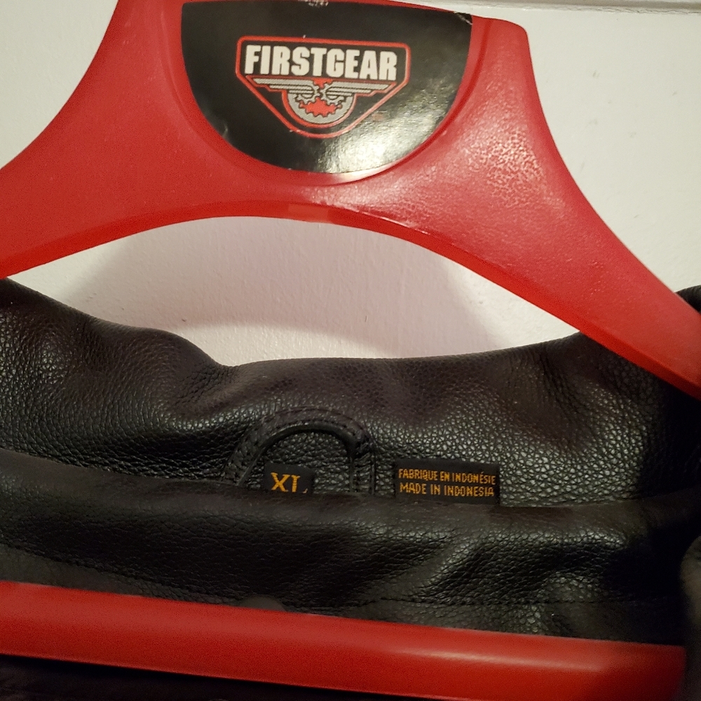 Firstgear thermoliner black leather motorcycle jacket XL - Picture 10 of 16